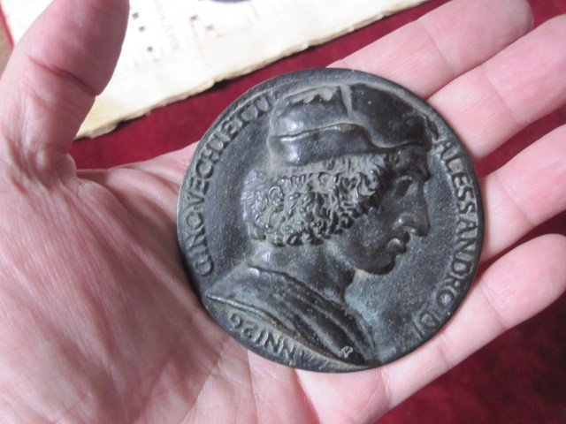 Alessandro De Gino Vechietti. Médaille De Bronze Renaissance-photo-1