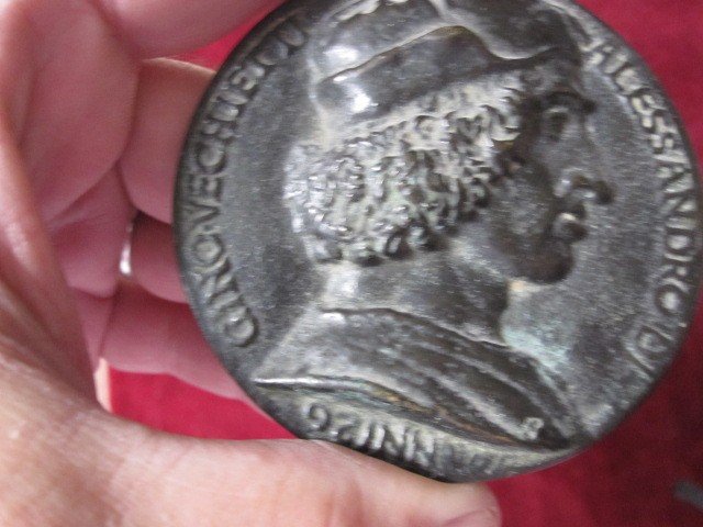 Alessandro De Gino Vechietti. Médaille De Bronze Renaissance-photo-3