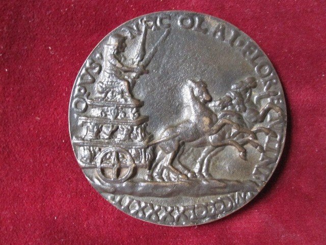 Alfonso Estensis, Duke Of Ferrara. Late Casting Of The Nicolai Florentino Medal From 1493-photo-4