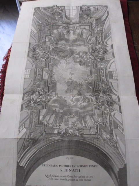 Plafond De l'église Des Jésuites à Rome. Peinture Du Célèbre Architecte Et Peintre Andrea Pozzo
