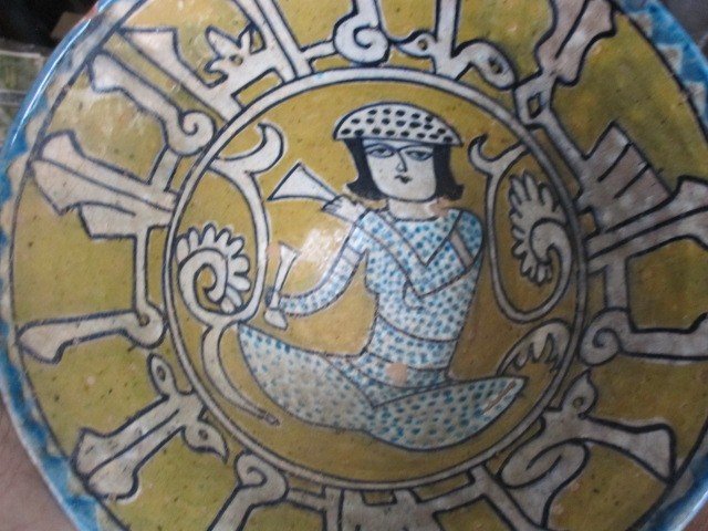 Persian Bowl In Polychrome Ceramic From The Qajar Period. Nineteenth Century-photo-6
