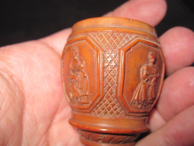 Two Beautiful Pieces Of Carved Corozo From The 18th Century-photo-4