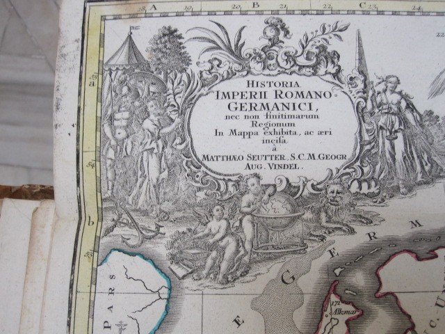 Carte Historique De l'Empire Romain Germanique. Par Matthieu Setter. Siècle XVIII-photo-2