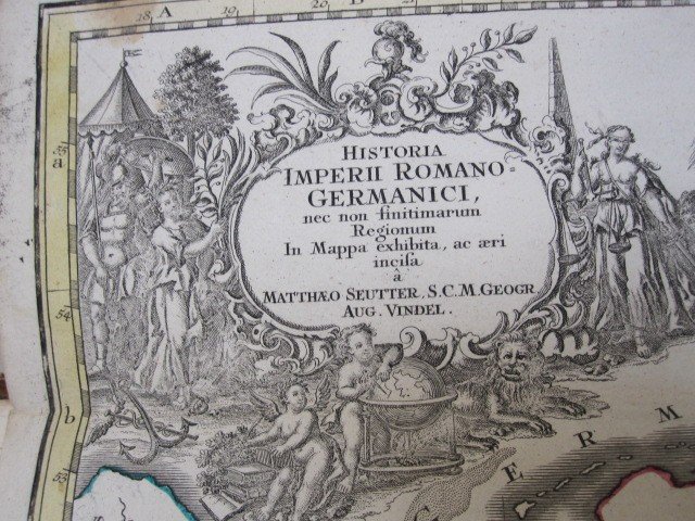 Carte Historique De l'Empire Romain Germanique. Par Matthieu Setter. Siècle XVIII-photo-3