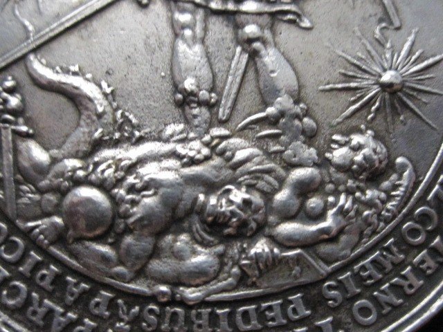 Gustave Adolphe II De Suède. Grande Médaille d'Argent Du 17ème Siècle-photo-5