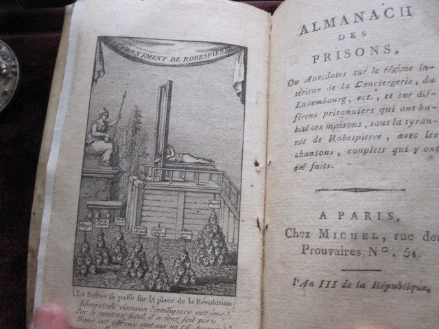 Almanach Des Prisons. An III De La République (1795) Calendrier Des Royalistes Emprisonnés-photo-8