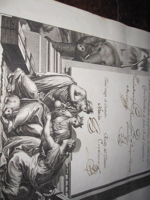 Action Commerciale : Compagnie Royale Des Philippines. 1785. Beau Plaqué Cuivre De Selma-photo-7