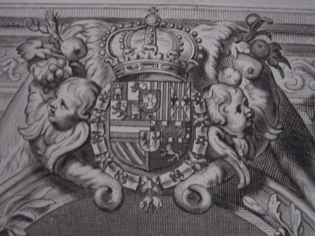 Philippe Iv. Roi d'Espagne Et Des Indes. Gravure Sur Cuivre De S. XVII.-photo-1