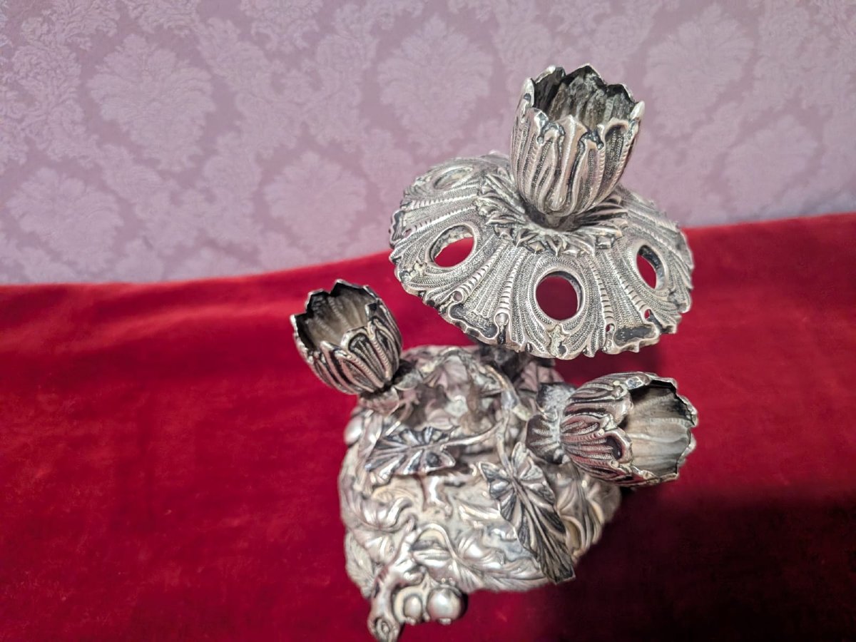 Colonial Toothpick Holder In Sterling Silver. Peru Or Bolivia Century XIX-photo-2