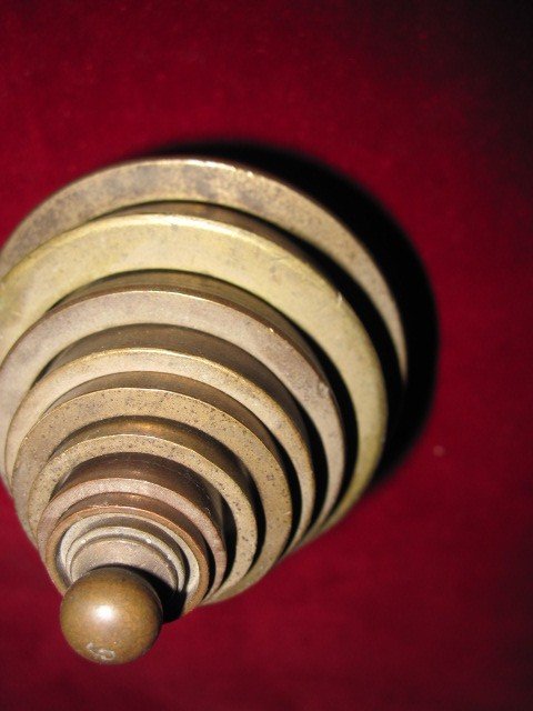Jeu De Poids Pour Pharmacie Ou Orfèvre. Fin S. XIXème En Bronze Ou Laiton-photo-3