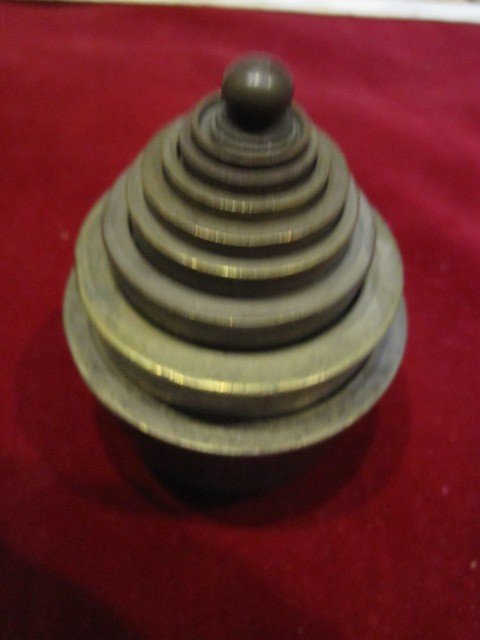 Jeu De Poids Pour Pharmacie Ou Orfèvre. Fin S. XIXème En Bronze Ou Laiton-photo-7