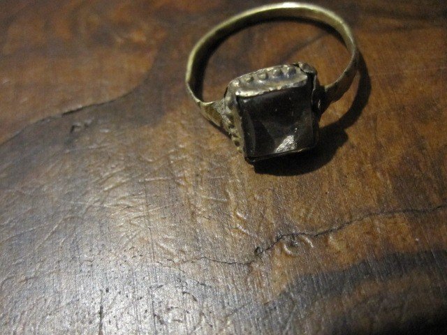 Renaissance Ring In Gilded Silver And Rock Crystal. 16th Or 17th Century-photo-6