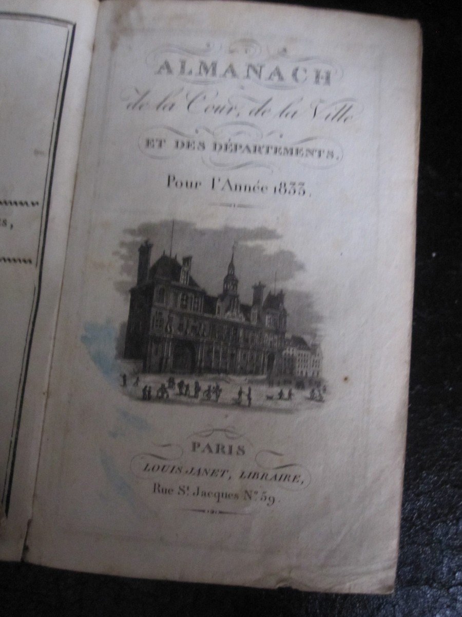 Two Almanacs Of The Court, Of The City... 1816 And 1833. Original Cardboard Covers. -photo-3