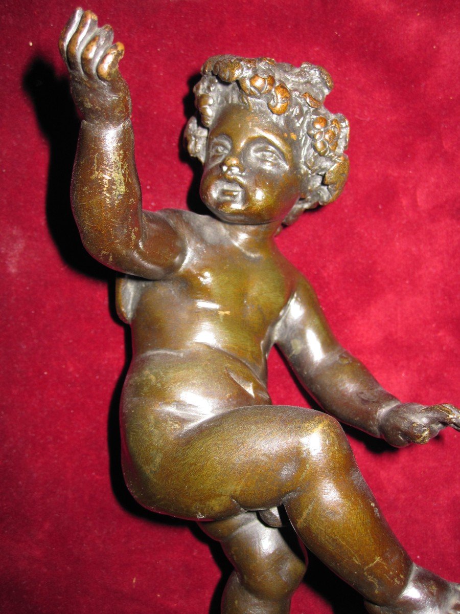 Couple d'Enfants Bacchantes Dansant En Bronze. Socles En Marbre. 19ème Siècle-photo-3