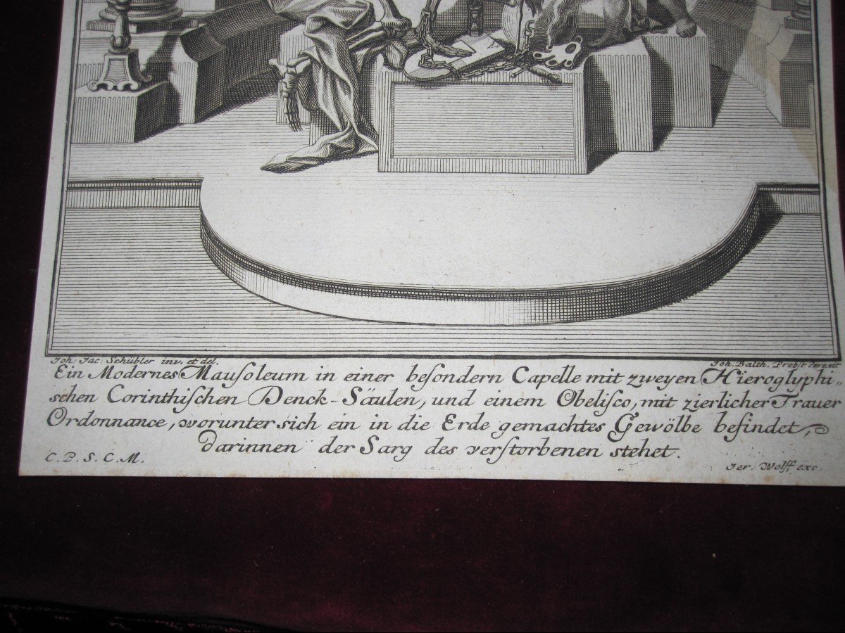 Memento Mori. Baroque Catafalque Engraving With Allegories Of Death-photo-2
