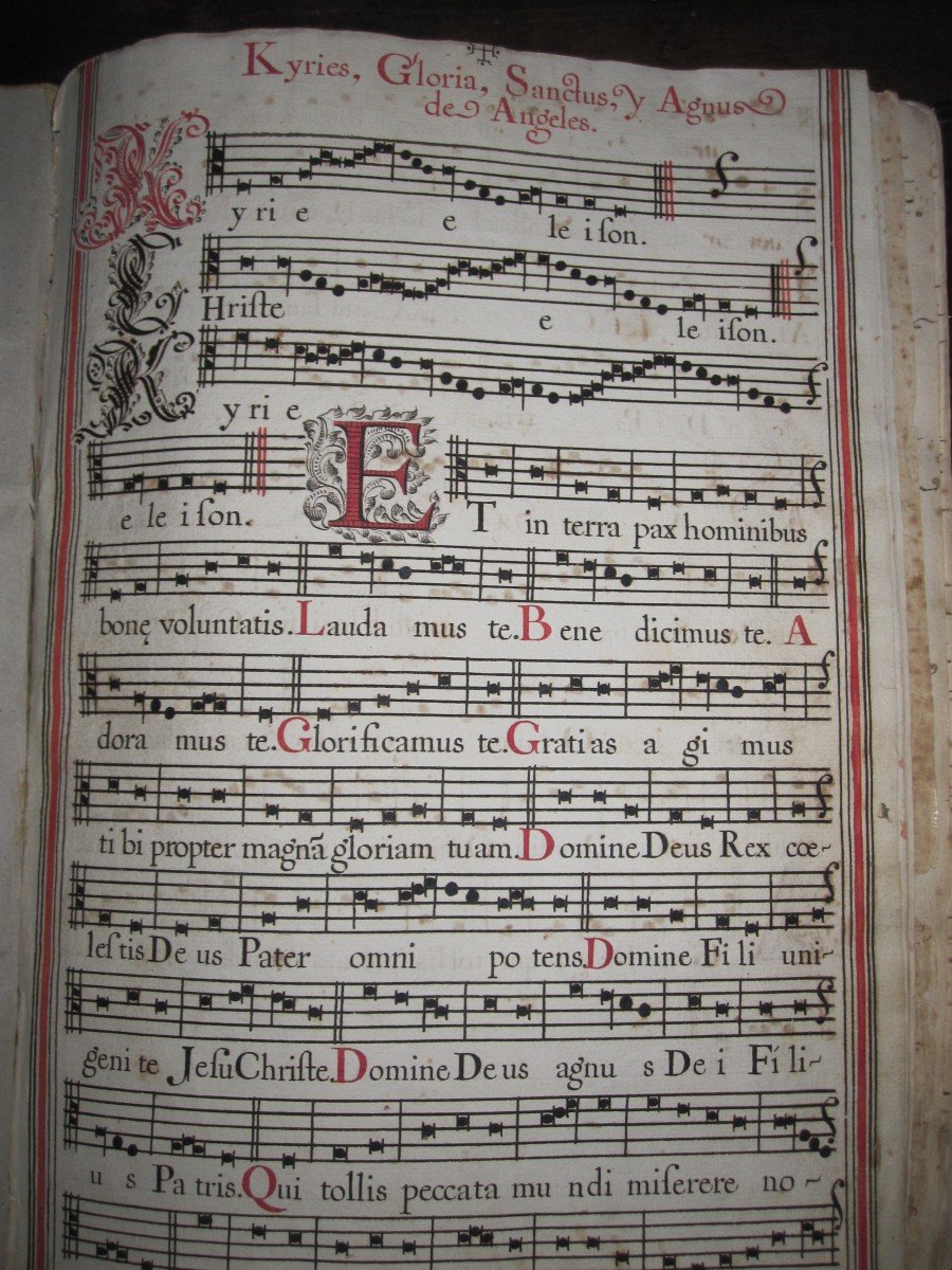 Notebook Of Sacred Music Scores. 18th Century Manuscripts