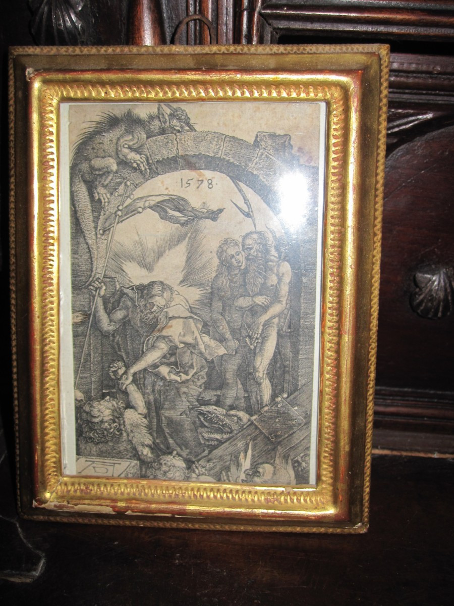 The Descent Of Christ Into Hell. Engraving By Albrecht Dürer Dated 1578.
