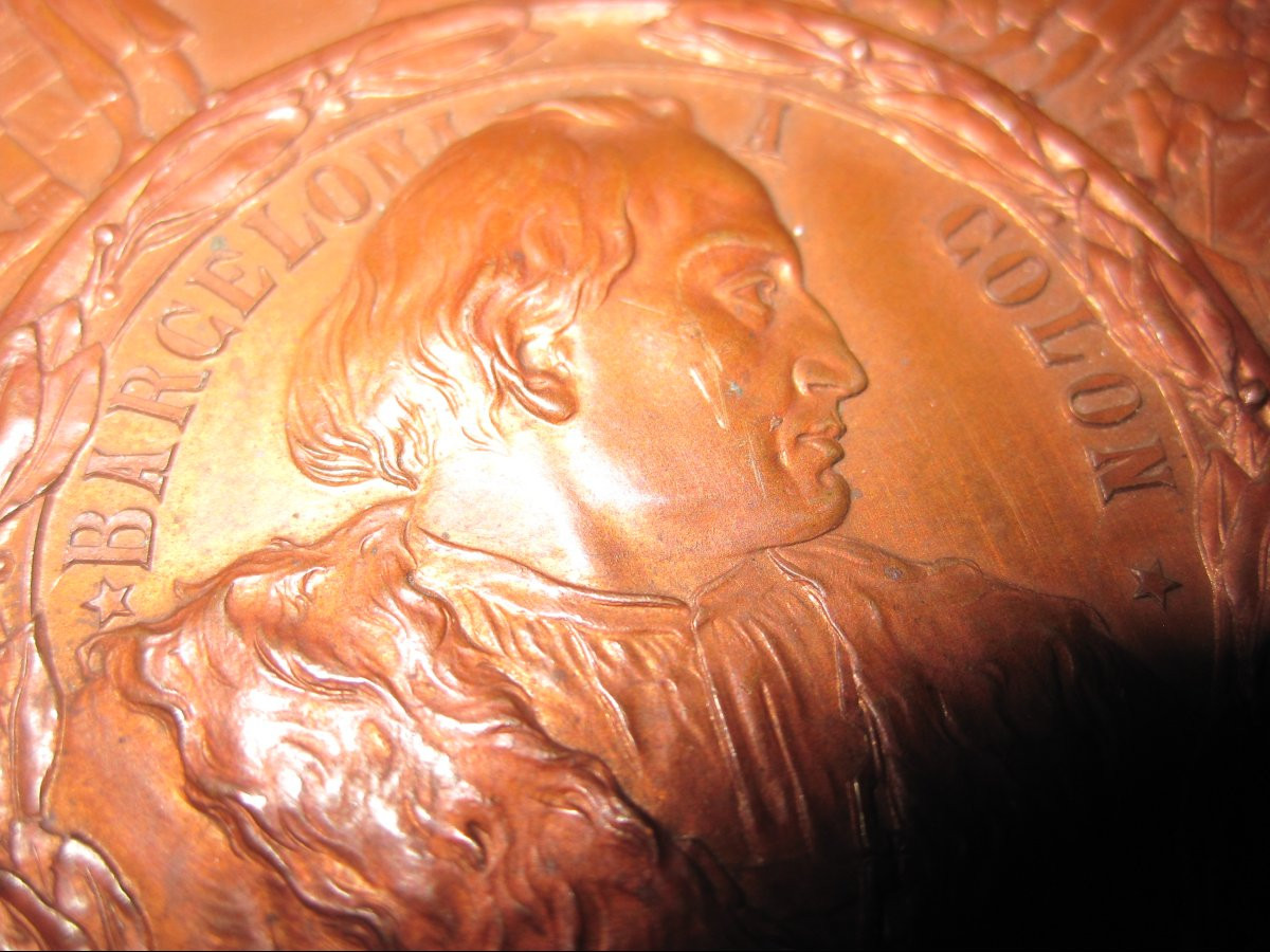 Christopher Columbus. Fourth Centenary Of The Discovery Of The Americas. 1492–1892. Medal -photo-4