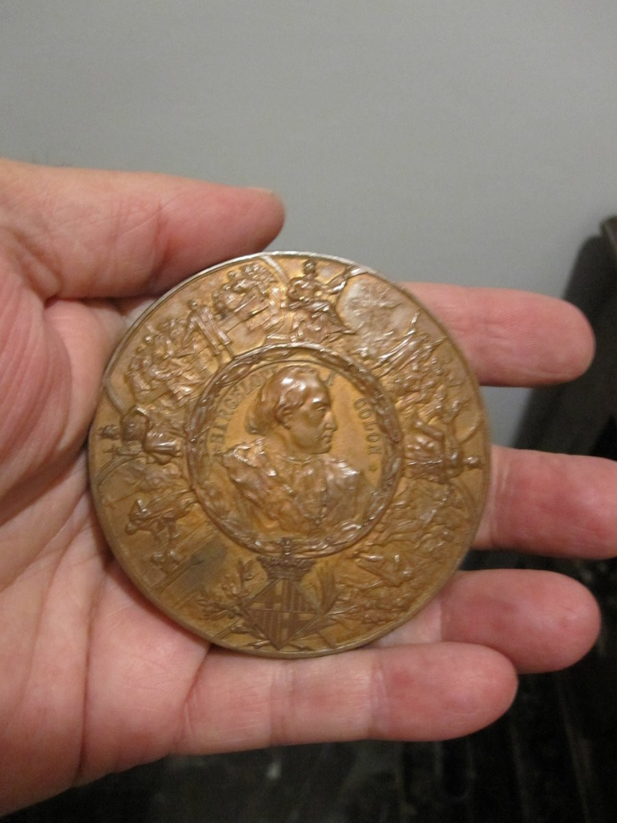 Christopher Columbus. Fourth Centenary Of The Discovery Of The Americas. 1492–1892. Medal -photo-5