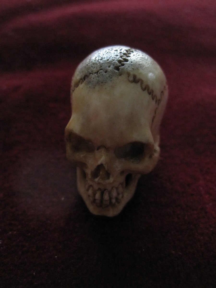 Petit memento mori en os. XIXe siècle-photo-3