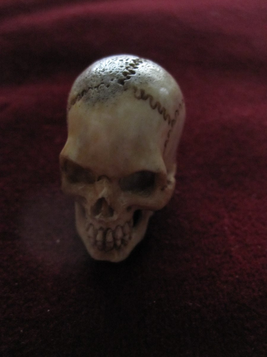 Petit memento mori en os. XIXe siècle-photo-4