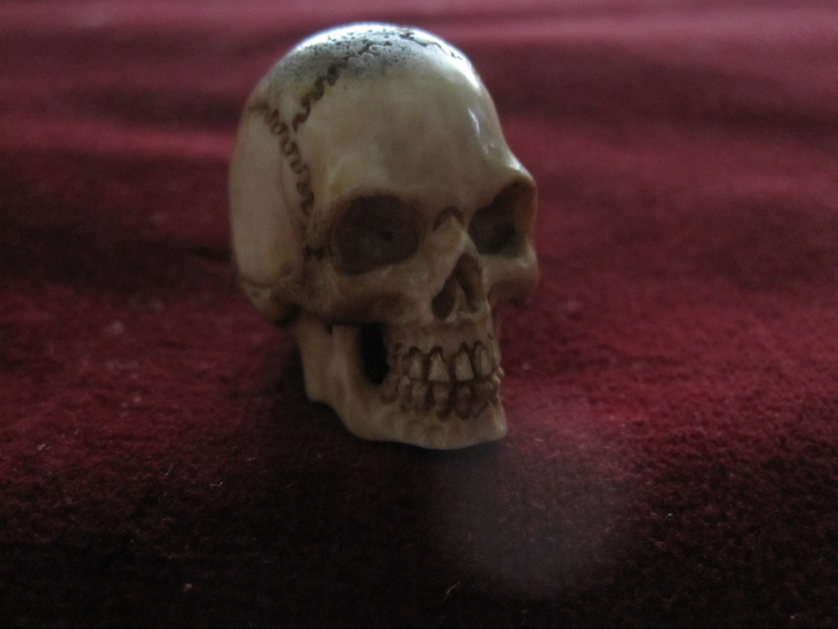 Petit memento mori en os. XIXe siècle