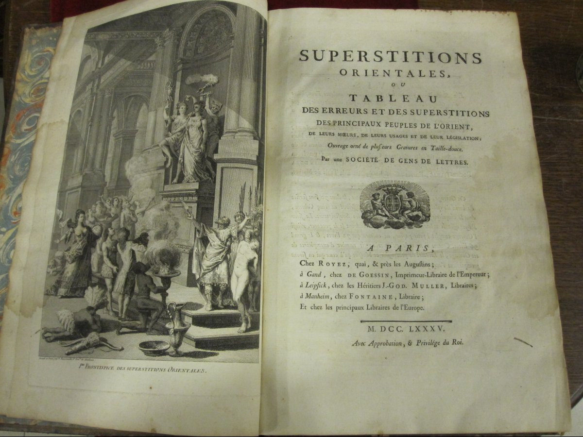 Esotericism, Book: Oriental Superstitions. Paris, 1785. Folio With Numerous Engravings-photo-2