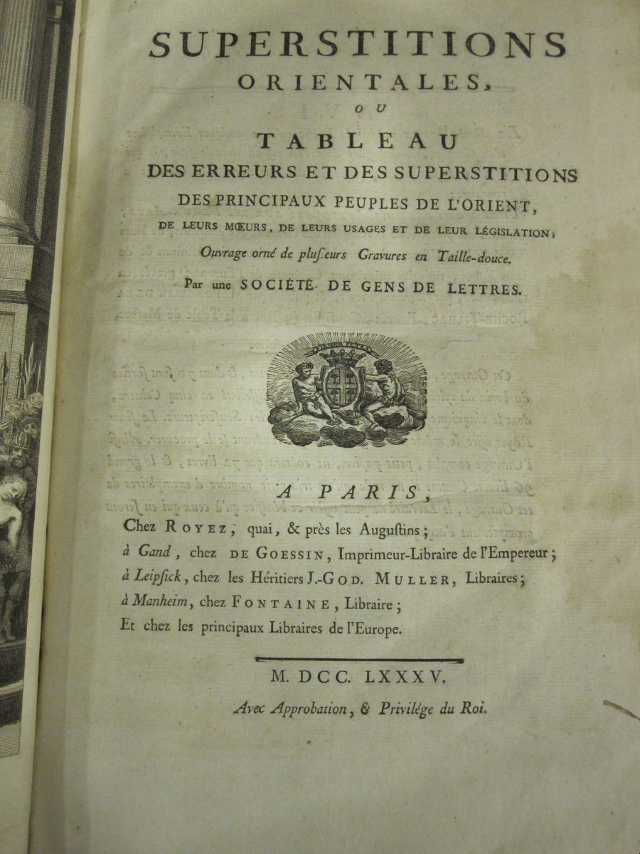 Esotericism, Book: Oriental Superstitions. Paris, 1785. Folio With Numerous Engravings-photo-3