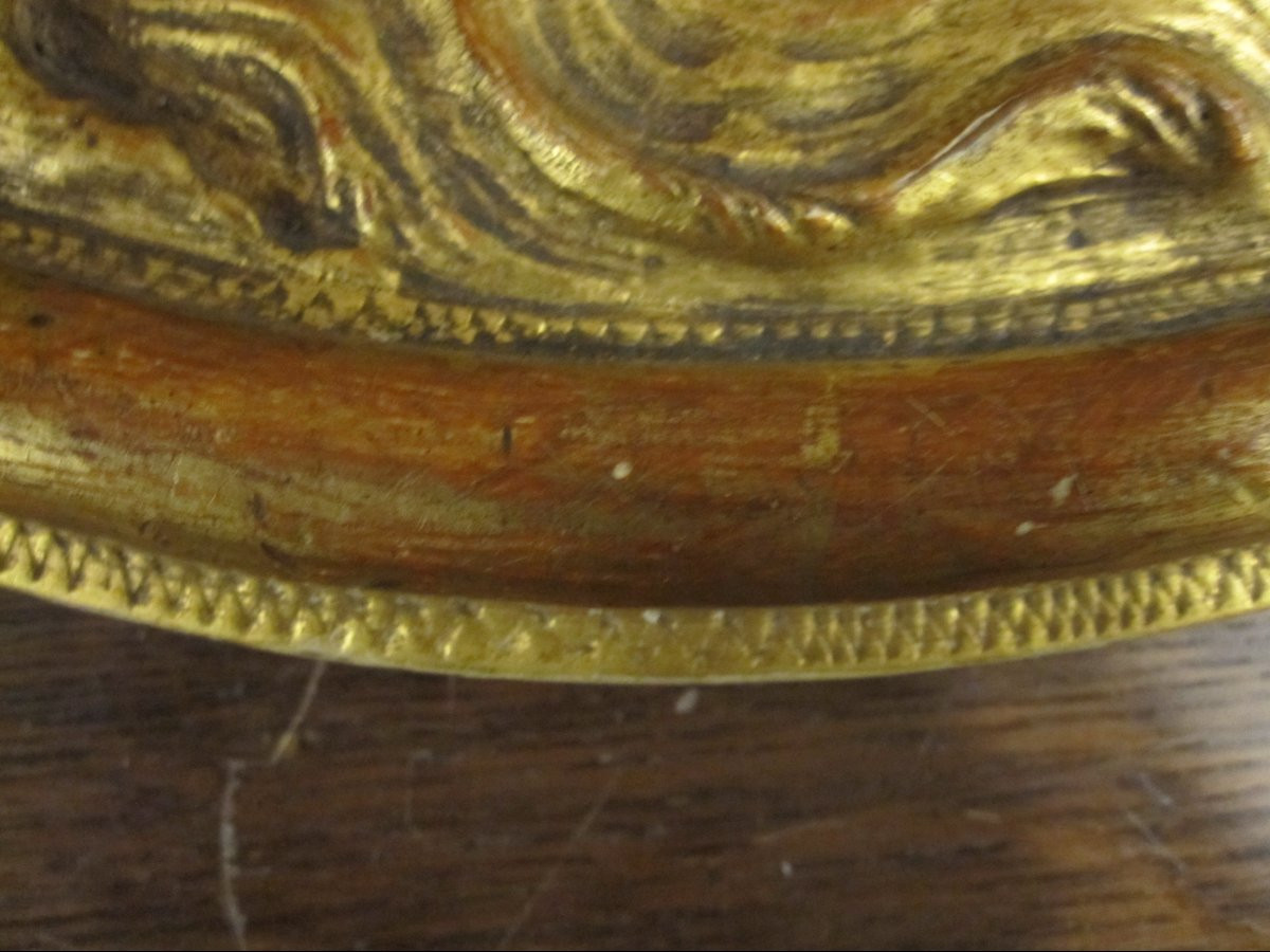 Baptism Of Christ. 18th-century Relief In Carved And Gilded Wood-photo-7