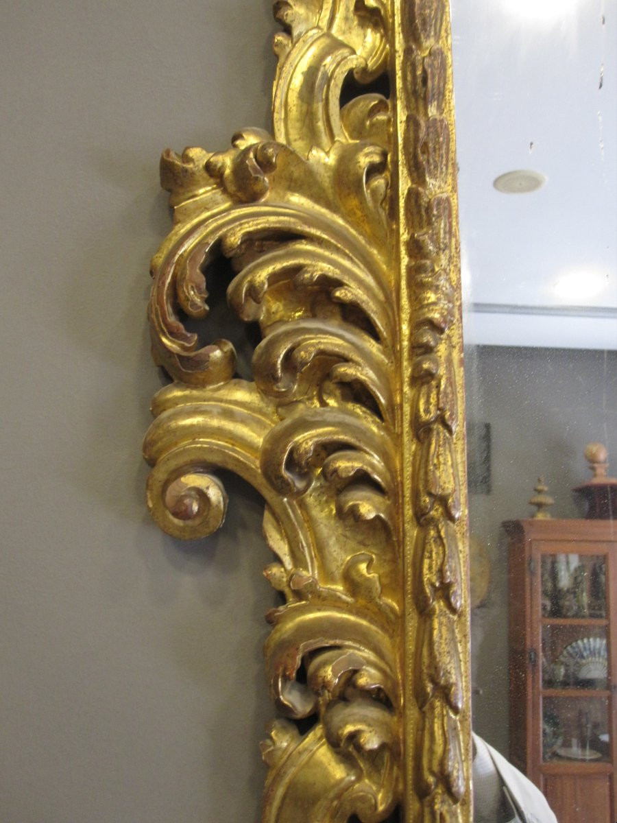 Grand cadre baroque sculpté et doré. XVIIe siècle-photo-5