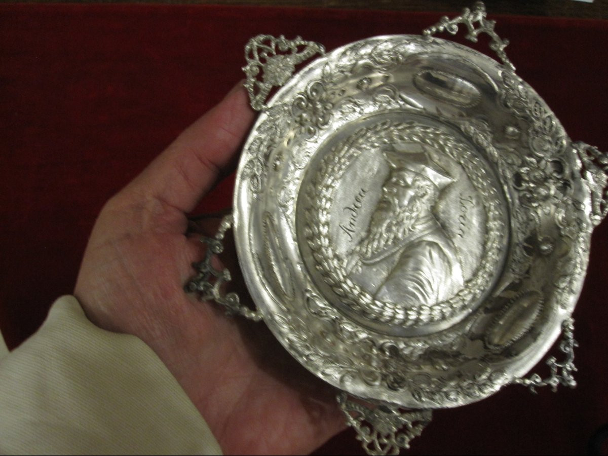 Silver Bowl, Chased And Embossed With A Bust Of Andrea Doria. Italy, 17th Or 18th Century-photo-6