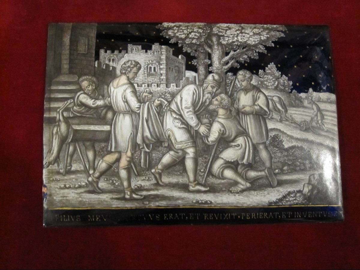 Le Retour du Fils Prodigue. Émail de Limoges du XVIe siècle