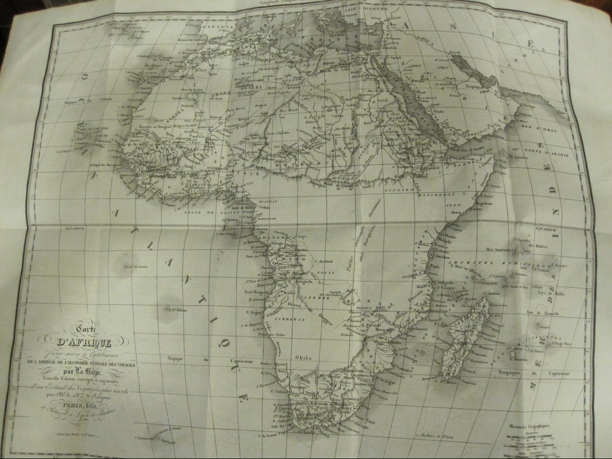 J.F. de la Harpe. Voyages. Afrique en 5 volumes. 1830. Avec une carte.-photo-3