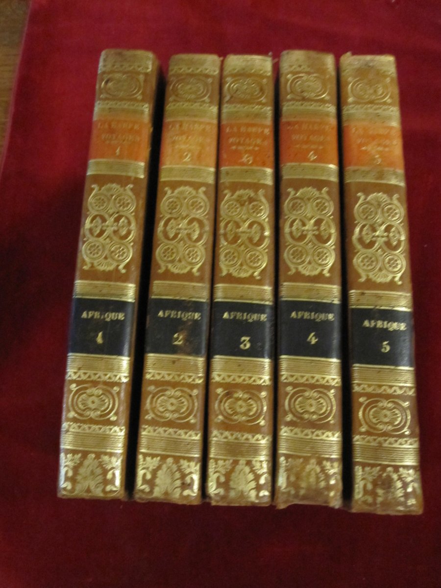 J.F. de la Harpe. Voyages. Afrique en 5 volumes. 1830. Avec une carte.-photo-3