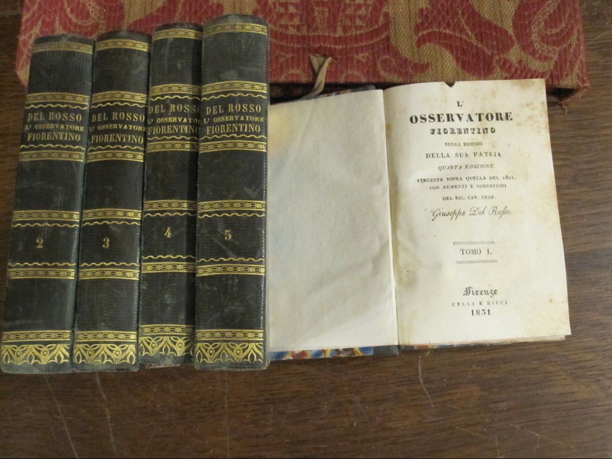 l'Osservatore Fiorentino. By Giuseppe Del Bosso. Florence, 1831. 16 Volumes With Plates.-photo-2