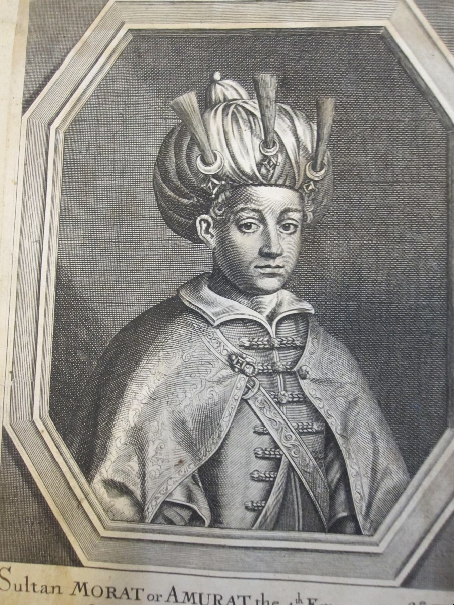 Sultan Morat ou Amurat, empereur turc. 1623-1640. Gravure sur cuivre du XVIIe siècle -photo-3