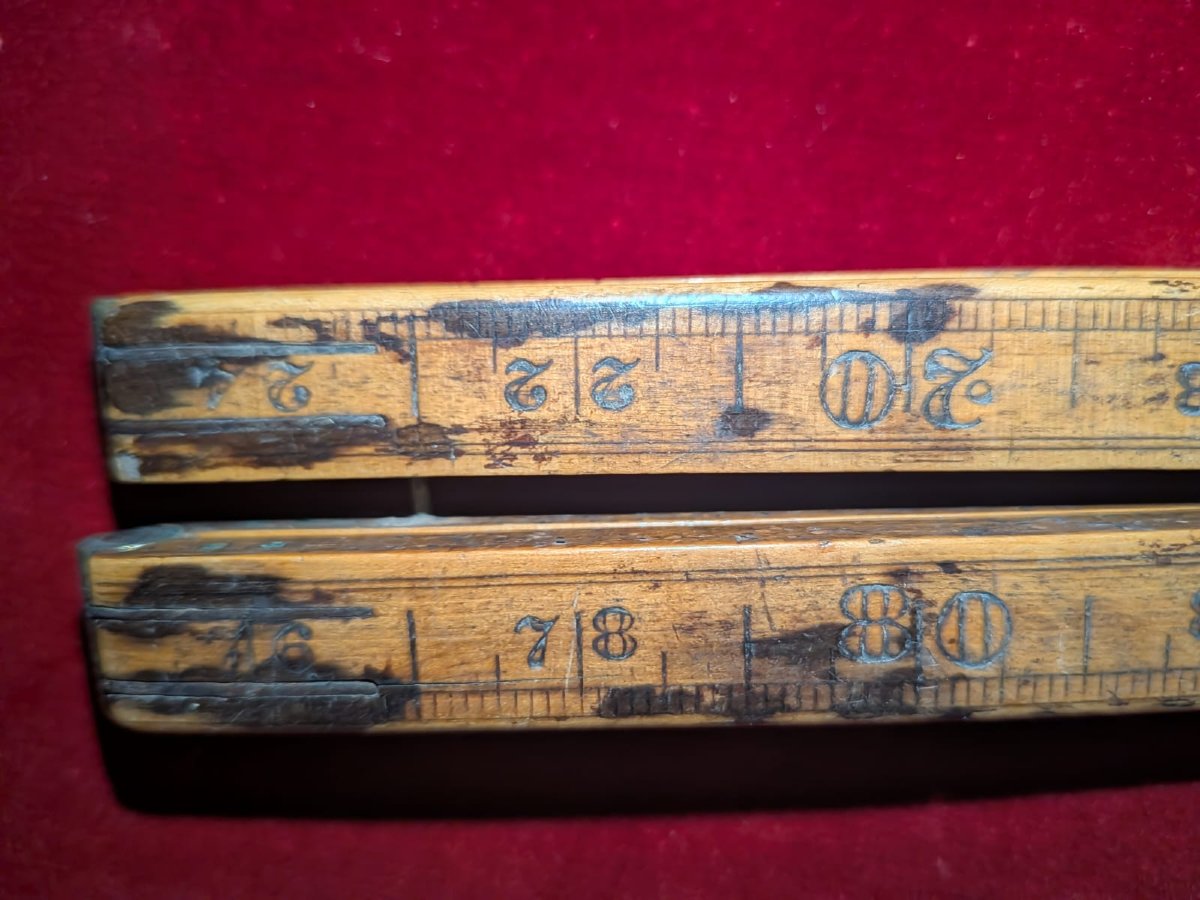 A 19th-century Spanish Measuring Rod, Marked In Feet And Centimeters.-photo-4