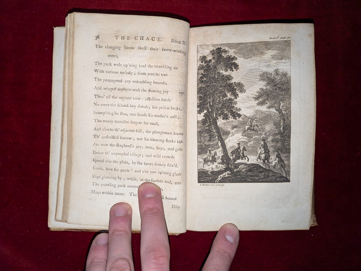 WILLIAM SOMERVILLE : THE CHASE, UN POÈME. LONDRES 1773. POÈME ANGLAIS CONSACRÉ À LA CHASSE. -photo-4