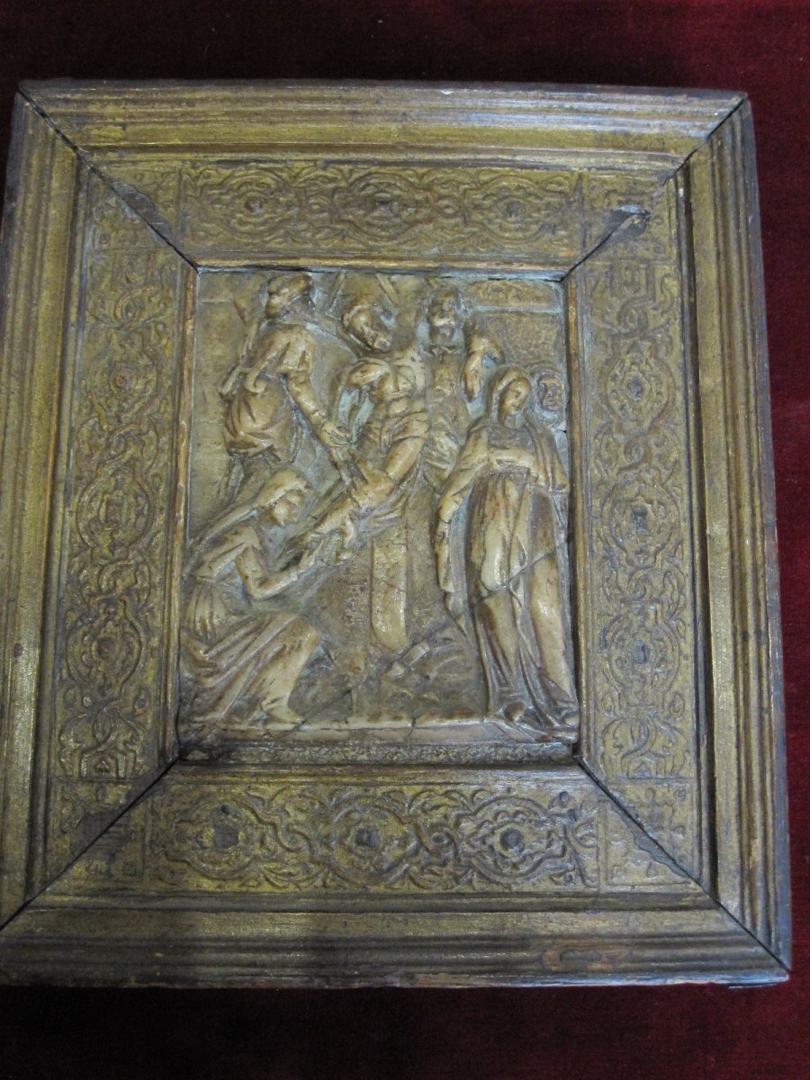 Descente Du Christ. Albâtre De Malines Du XVIe Siècle-photo-2