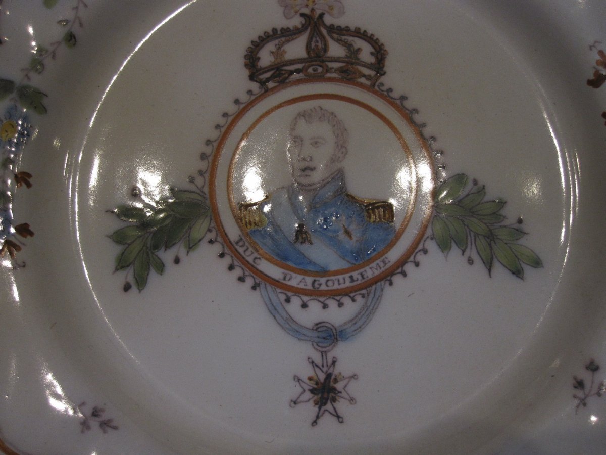 Popular Ceramic Plate With Portrait Of The Duke Of Angoulême-photo-2