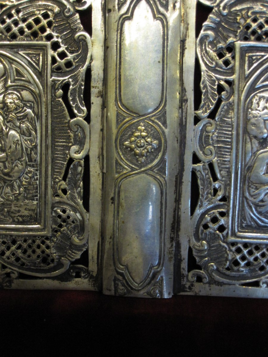 Cover For Book Of Hours Or Breviary In Sterling Silver. Century XVIII-photo-3