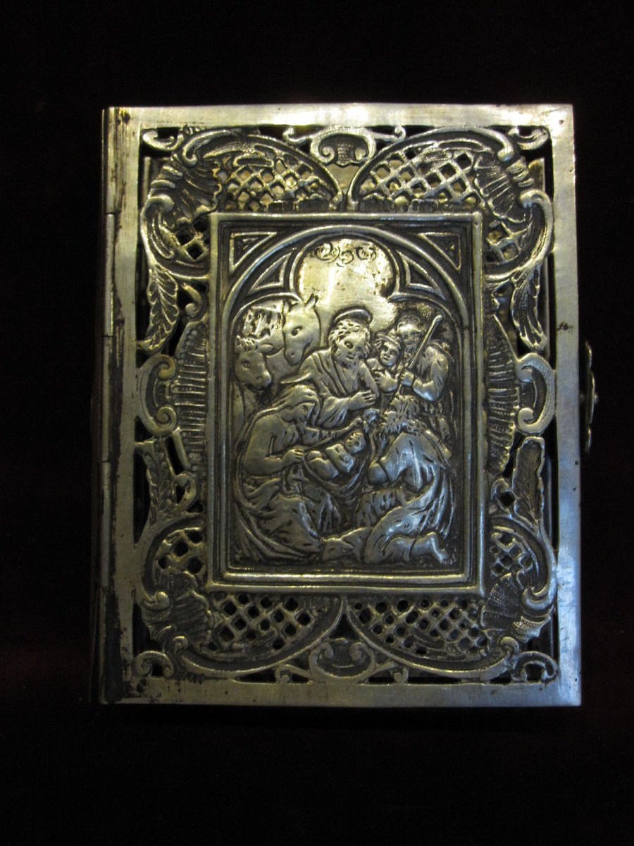 Cover For Book Of Hours Or Breviary In Sterling Silver. Century XVIII