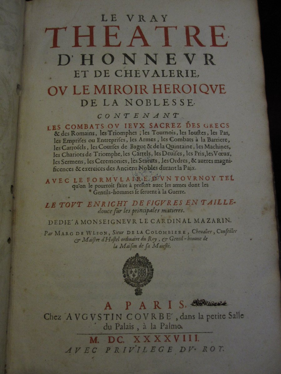 Vulson De La Colombiere: Theater Of Honor And Chivalry. Paris 1648-photo-4