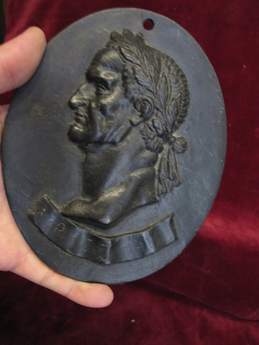 Emperador Galba: MÉdaillon Ovale En Bronze. Oeuvre Italienne Du 17ème Ou 18ème SiÈcle-photo-2