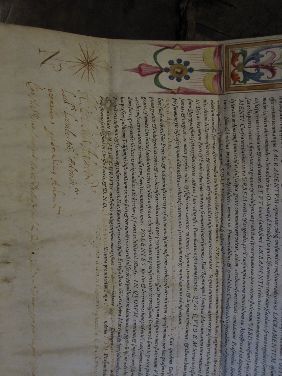 Important Document MiniÉ Sur  Parchemin De Clement VIII. AnnÉe 1595-photo-5