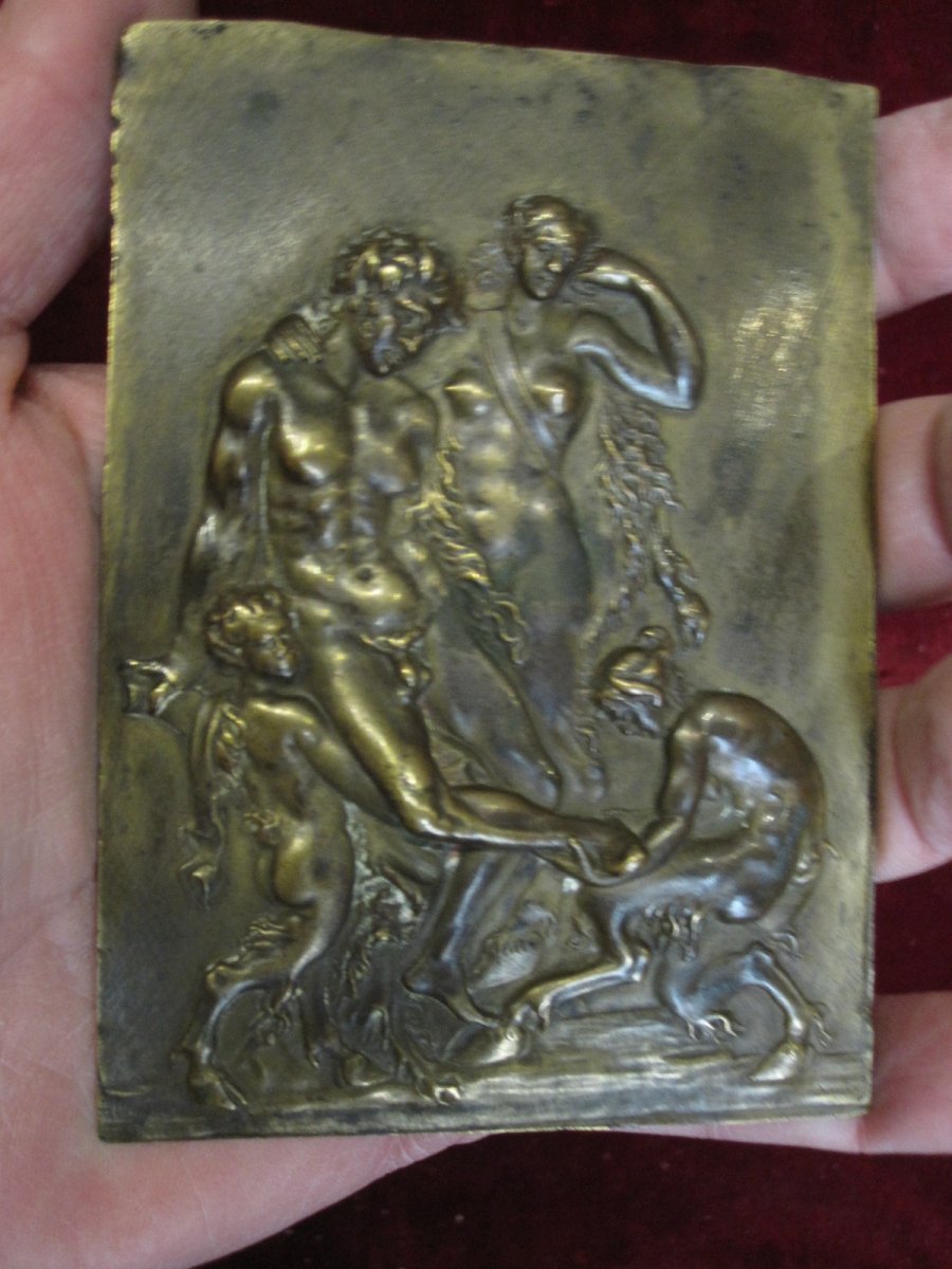 Bronze Plaque With Mythological Scene: The Bath Of Apollo-photo-3