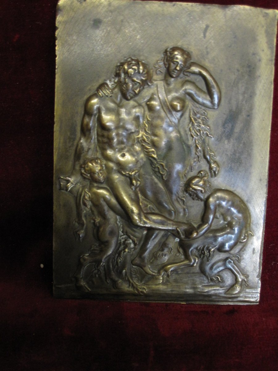 Bronze Plaque With Mythological Scene: The Bath Of Apollo-photo-4