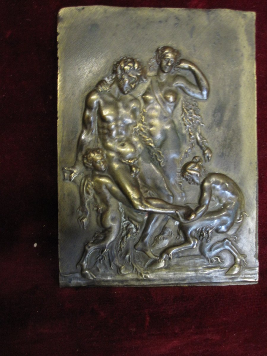 Bronze Plaque With Mythological Scene: The Bath Of Apollo