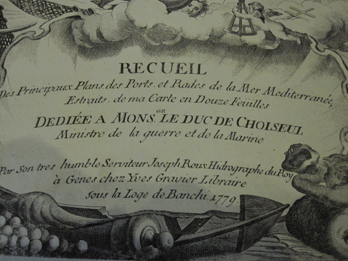 PLANS DES PORTS ET RADES DE LA MER MEDITERRANIE. 1779. Bel atlas avec 124 gravures-photo-2