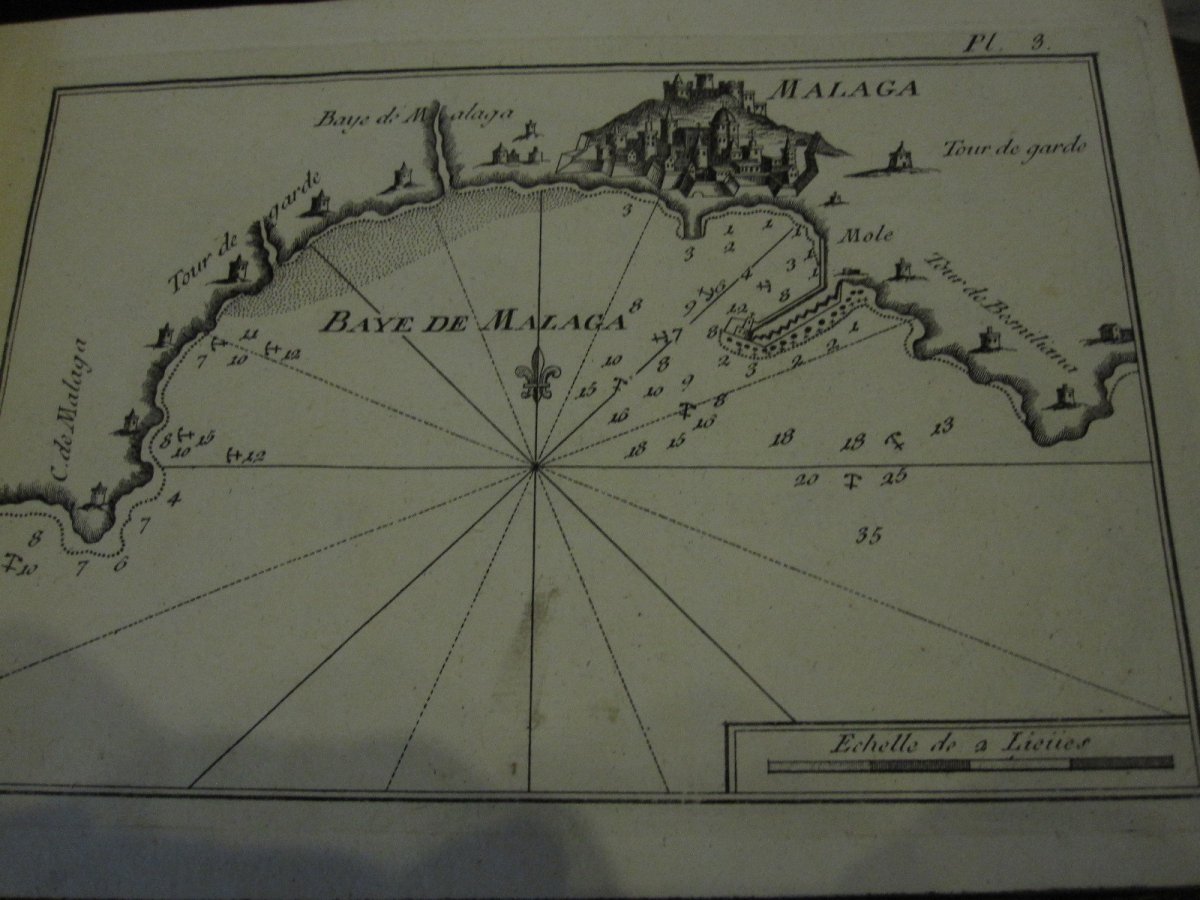 PLANS DES PORTS ET RADES DE LA MER MEDITERRANIE. 1779. Bel atlas avec 124 gravures-photo-3